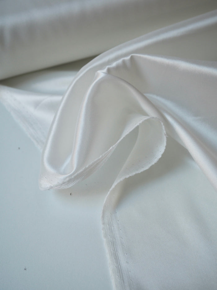 Ivory Stretch Acetate Satin Twill Lining