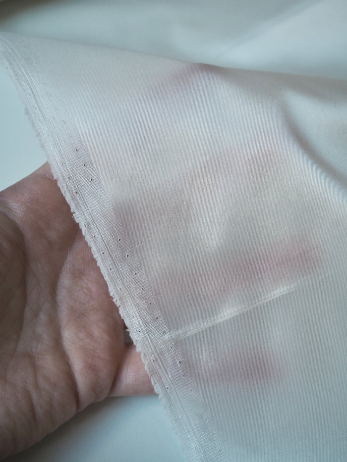 Ivory Stretch Acetate Satin Twill Lining