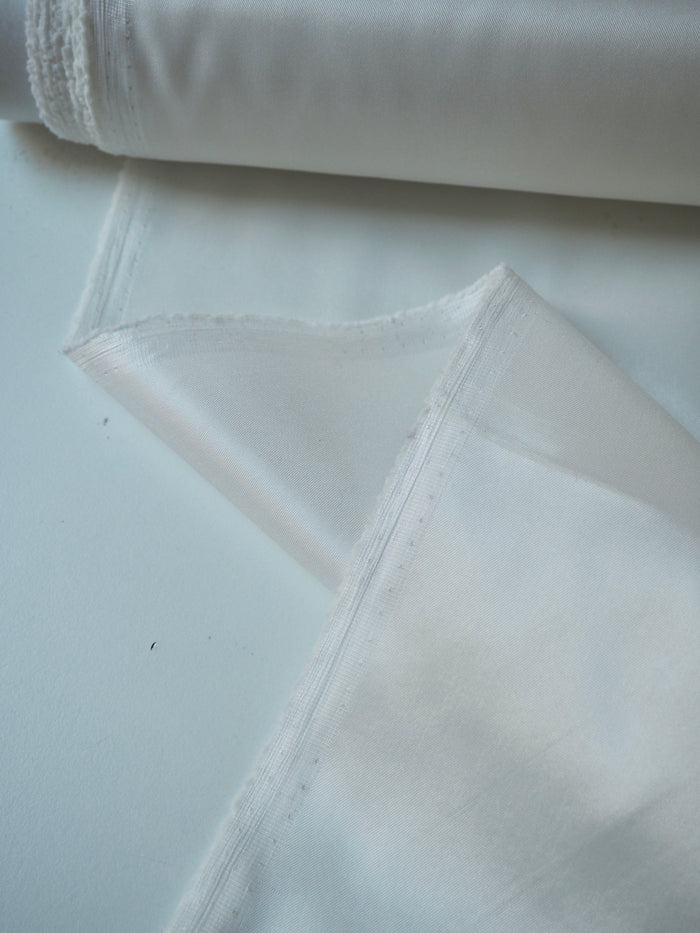 Ivory Stretch Acetate Satin Twill Lining