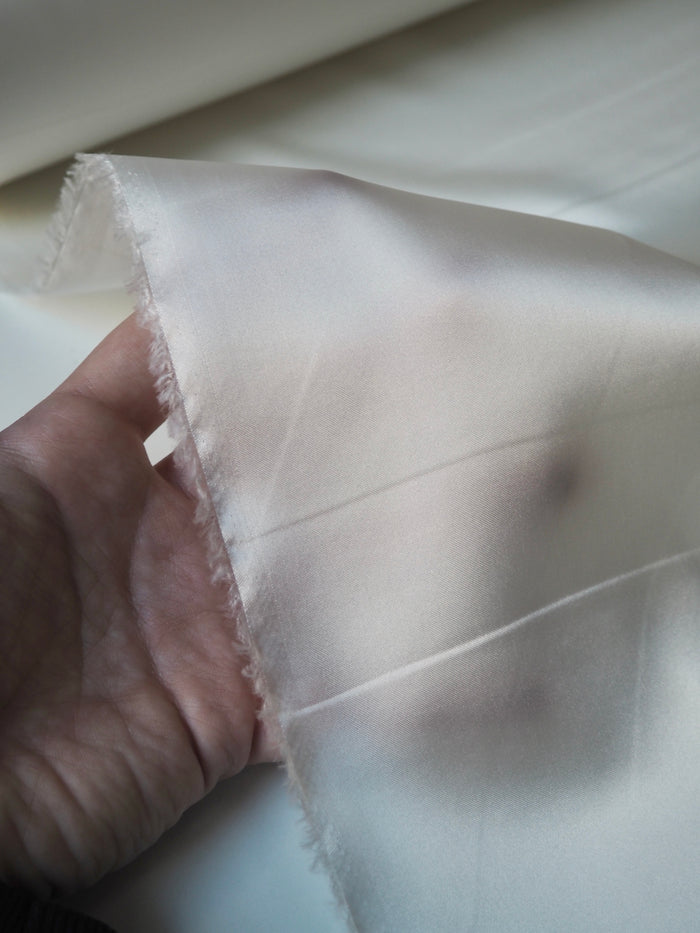 Ivory Viscose/Acetate Satin Lining