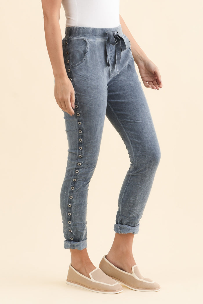 Jaya Blue Drawstring Pants