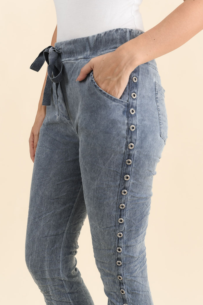 Jaya Blue Drawstring Pants