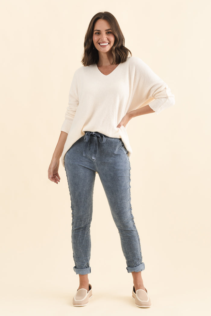 Jaya Blue Drawstring Pants