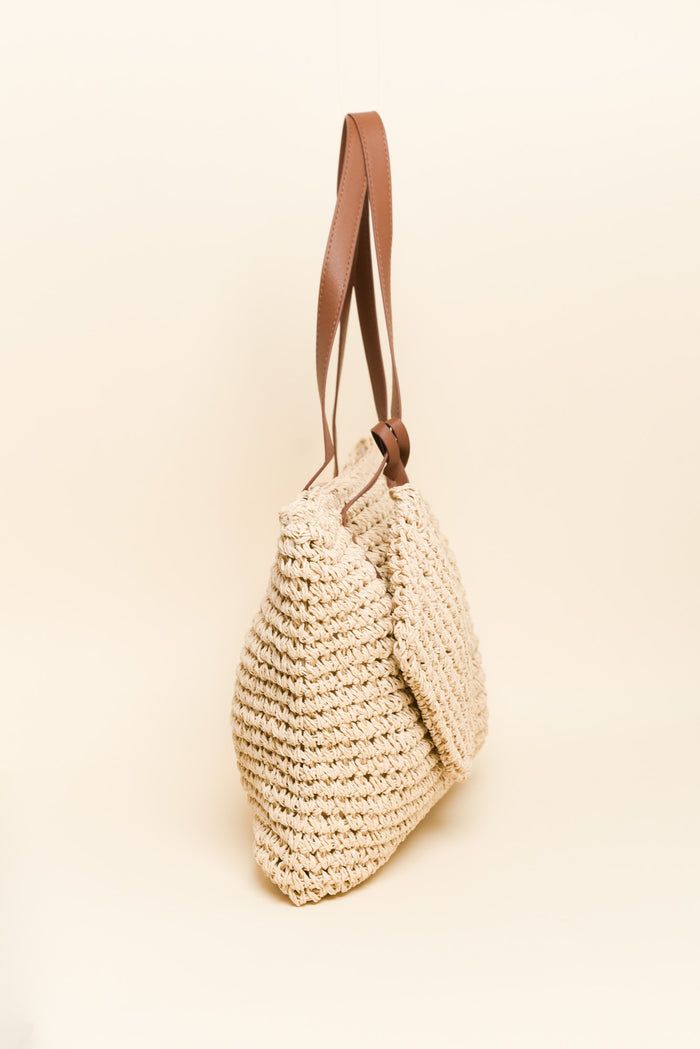 Kirby Natural Straw Tote Bag
