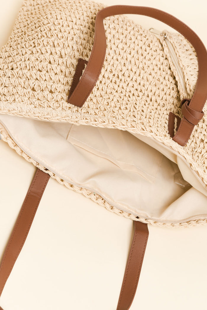 Kirby Natural Straw Tote Bag