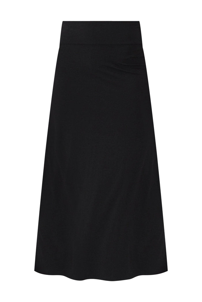 Lana Black Bamboo Cotton Maxi Skirt,ghost-mani