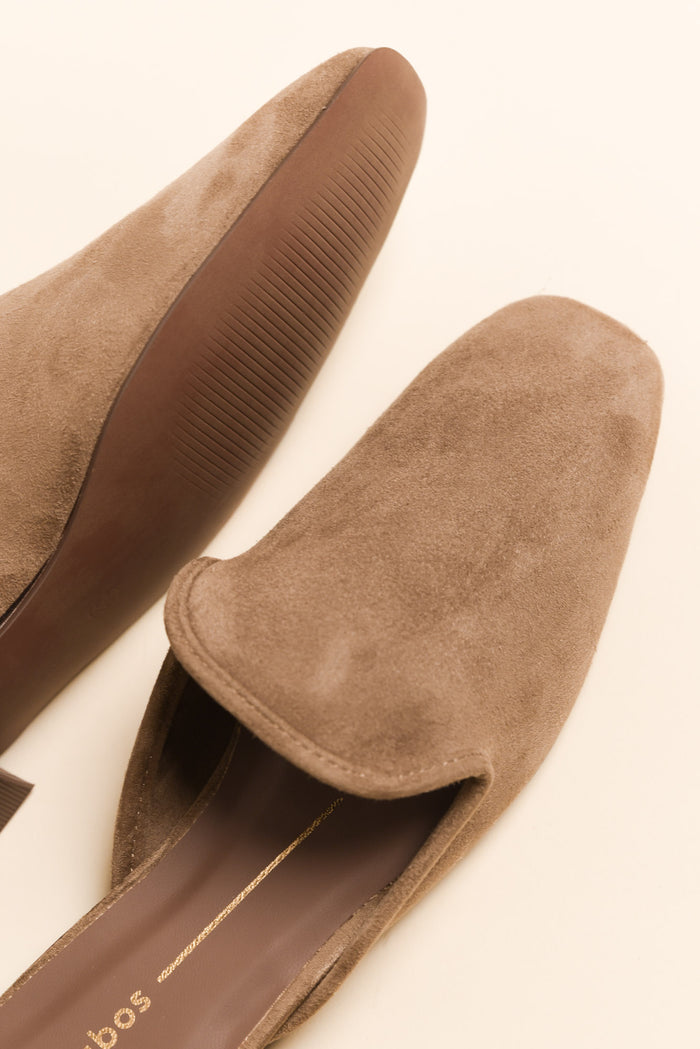 Landi Tan Suede Mule