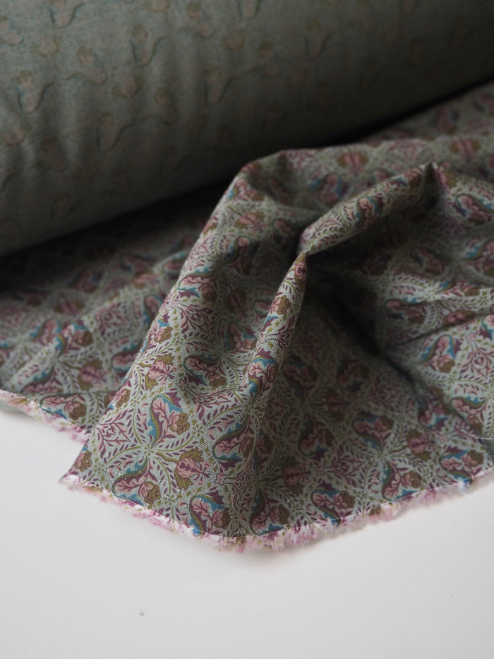 Liberty Green Bloom Cotton Chambray
