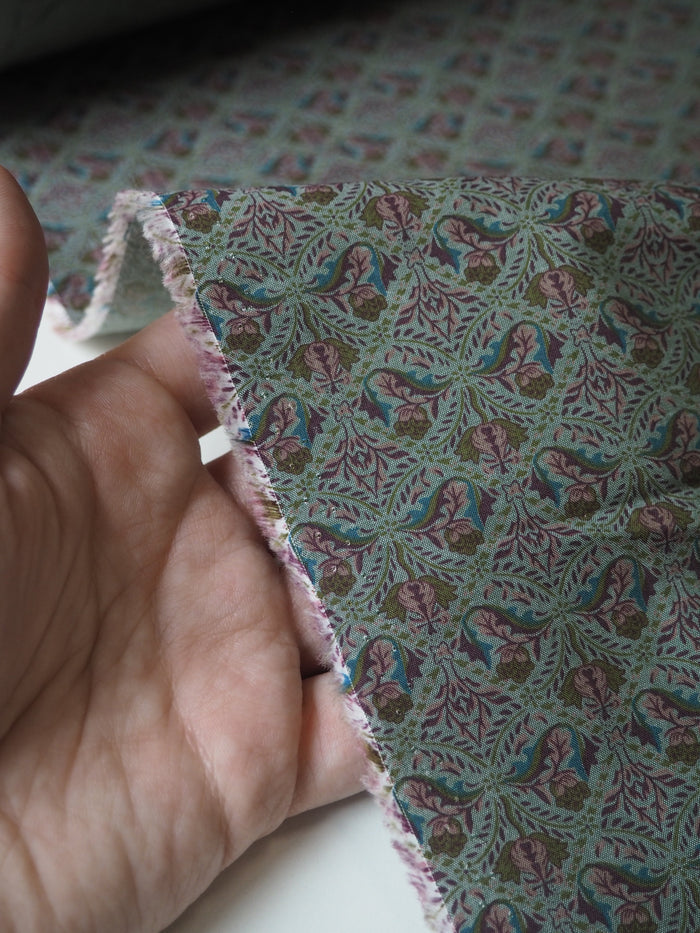 Liberty Green Bloom Cotton Chambray