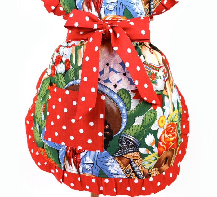 Little Girls Colorful Senoritas Apron #A-G145