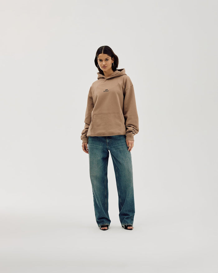 Logo Oversize Hoodie, Women - Mocha
