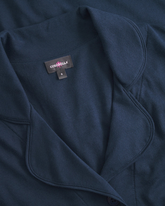 Blue Set - Bella Long Sleeve Top & Boxer Pajama Set