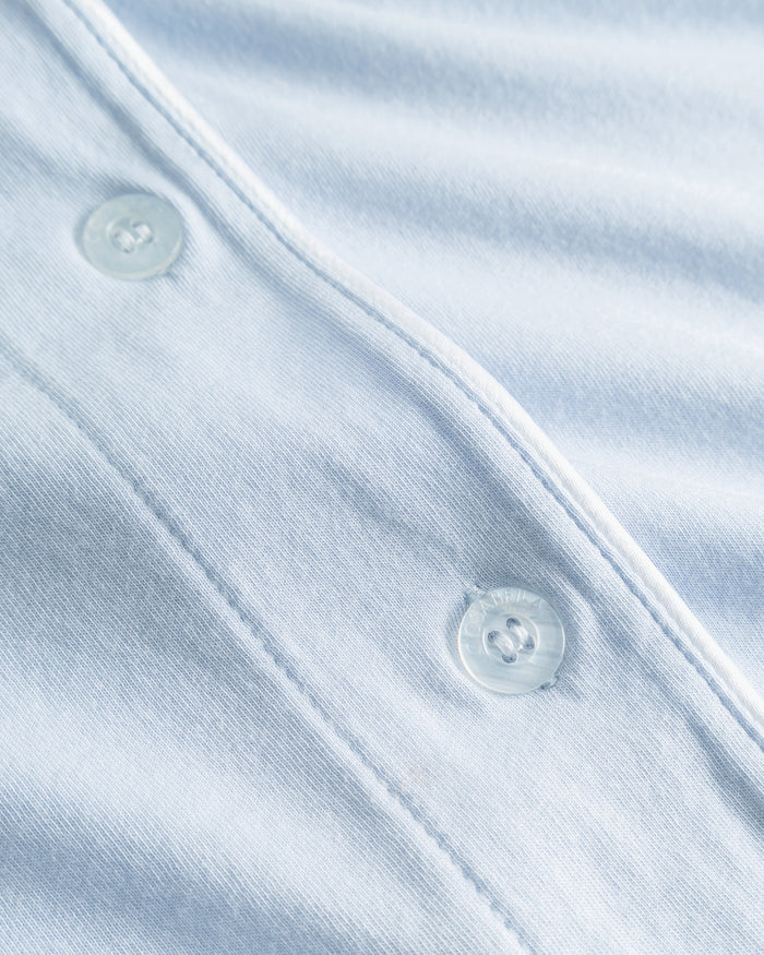Blue Set - Pima Lusso Long Sleeve Top & Boxer Set
