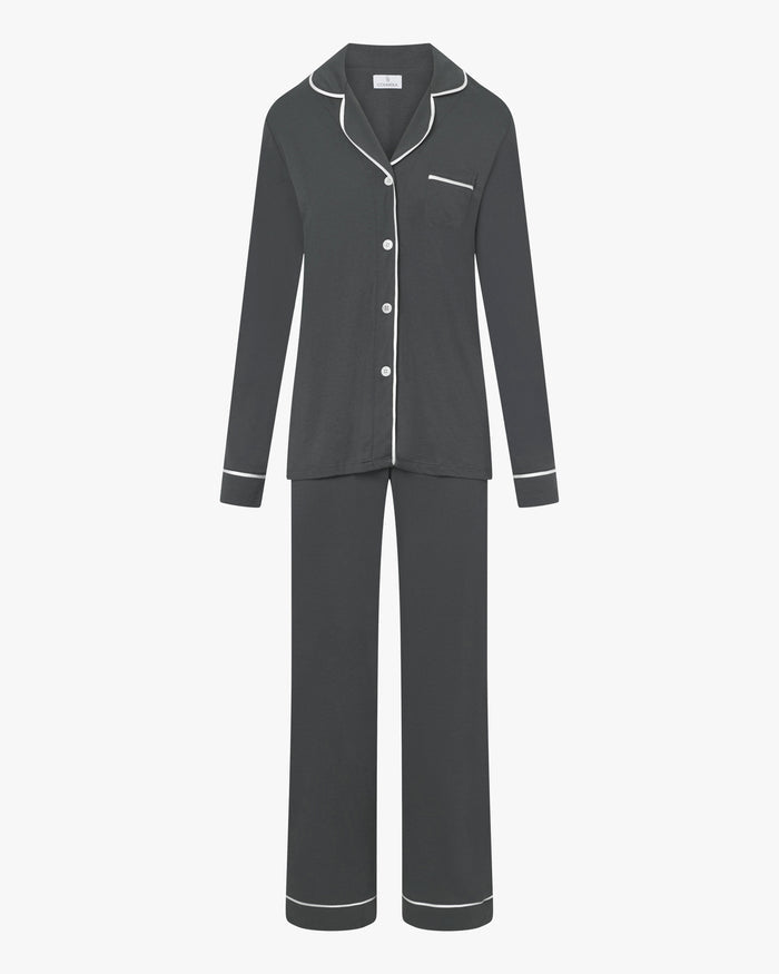 Gray Set - Bella Long Sleeve Top & Pant Pajama Set