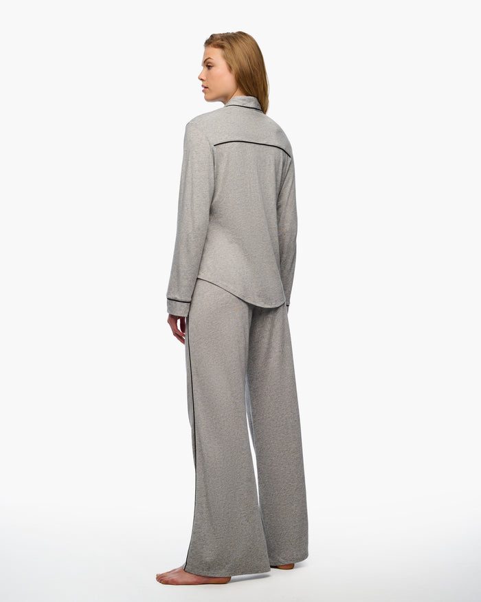 Gray Set - Pima Lusso Long Sleeve Top & Pant Set