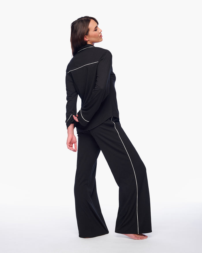 Black Set - Pima Lusso Long Sleeve Top & Pant Set