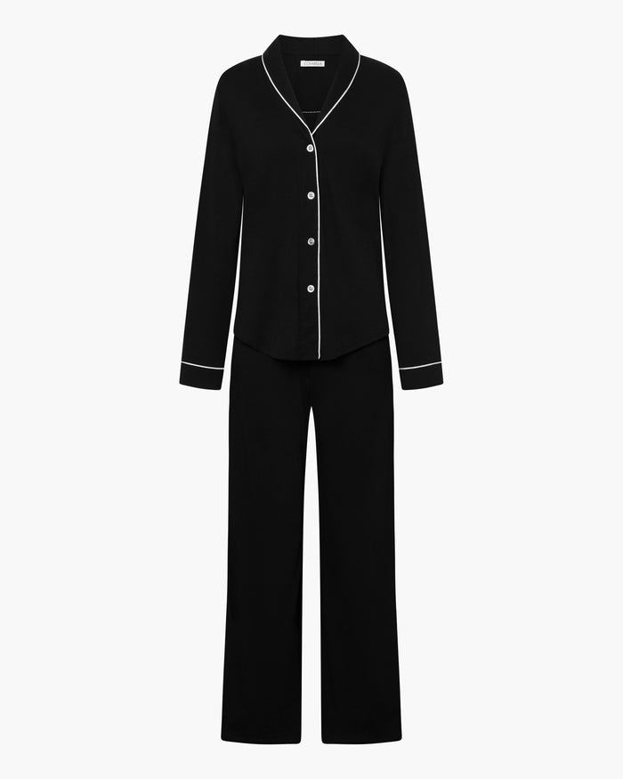 Black Set - Pima Lusso Long Sleeve Top & Pant Set
