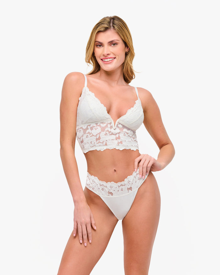White Bralette - Romanza Longline Bralette