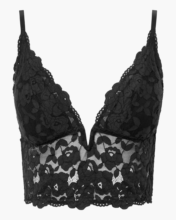 Black Bralette - Romanza Longline Bralette