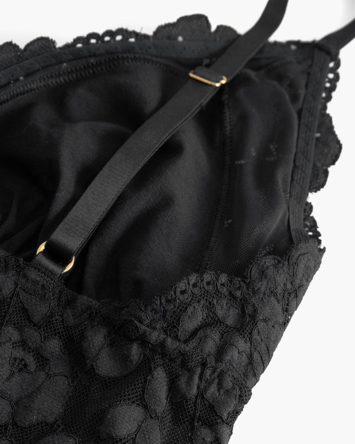 Black Bralette - Romanza Longline Bralette
