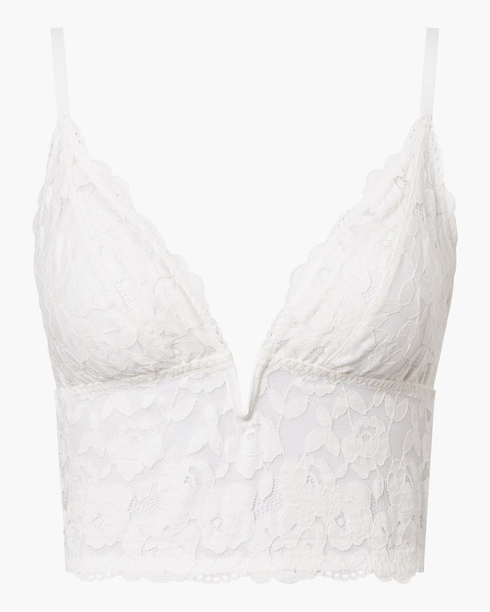 White Bralette - Romanza Longline Bralette