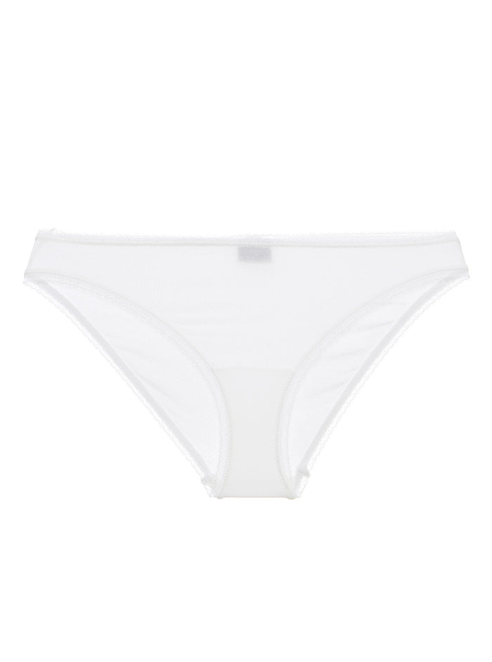 White Bikini, Soft Cotton Low Rise Bikini