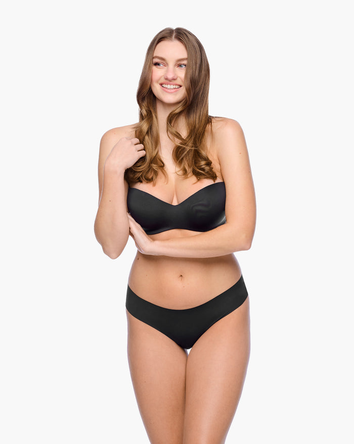 Black Thong - Free Cut Micro Low Rise Thong