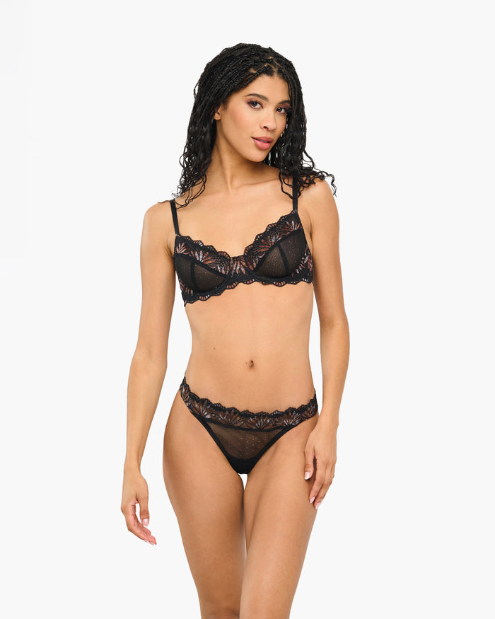Black Thong - Amalia Low Rise Thong