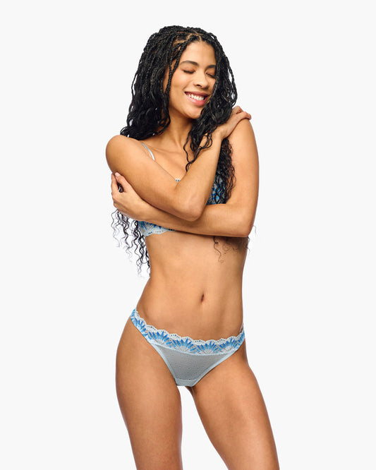 Blue Thong - Amalia Low Rise Thong