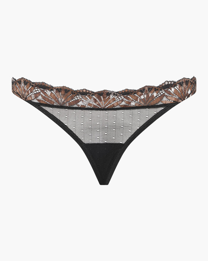 Black Thong - Amalia Low Rise Thong