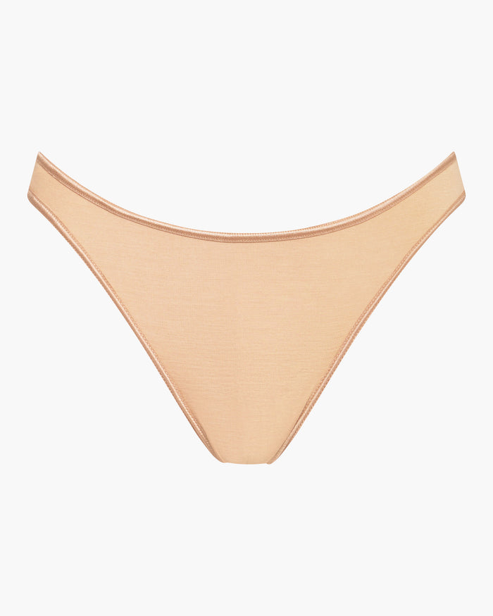 Beige Thong - Talco Low Rise Thong