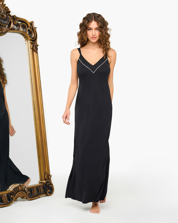 Black Dress - Pima Lusso Maxi Dress