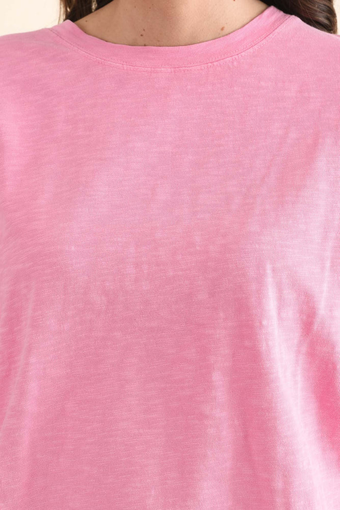 Mazie Pink Cotton Sweat,Detail,Brunette model,alt text|model:MJ