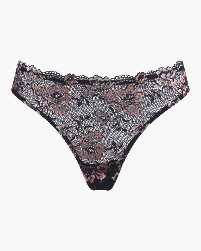 Black Thong - Savona Mid Rise Thong