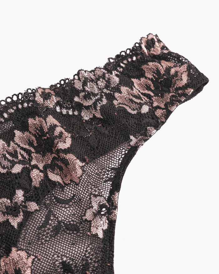Black Thong - Savona Mid Rise Thong