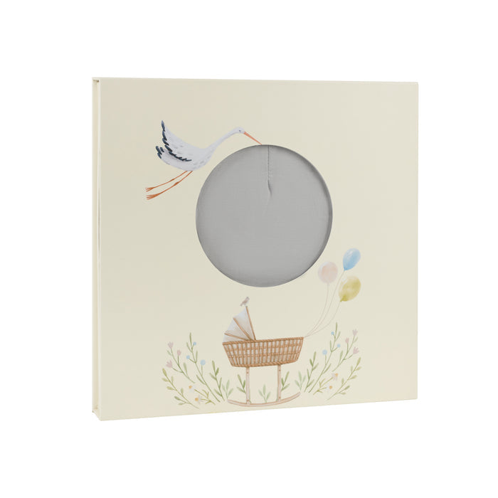 Modal Swaddle & Beanie Set in Gift Box - Dusty Blue
