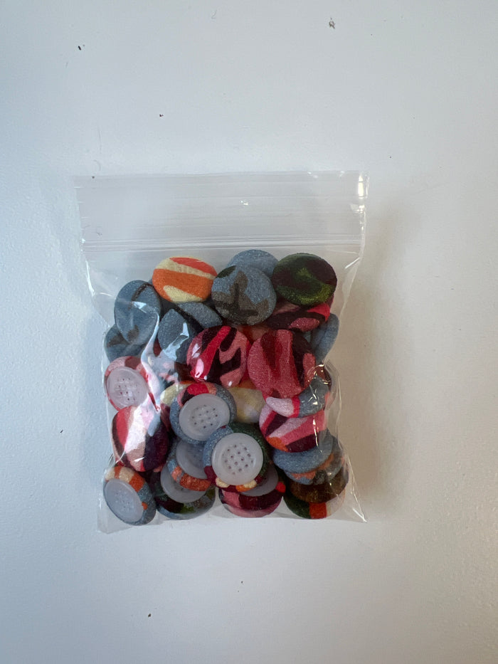 Multicolour Abstract Fabric Covered Buttons 13mm x50
