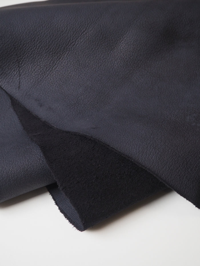 Navy Speckled Top Grain Calfskin