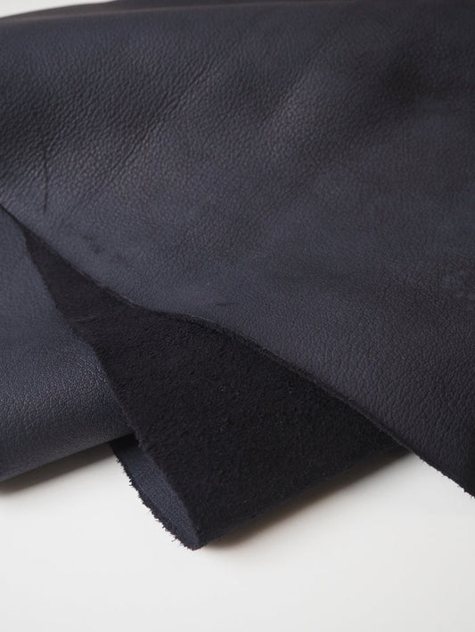 Navy Speckled Top Grain Calfskin