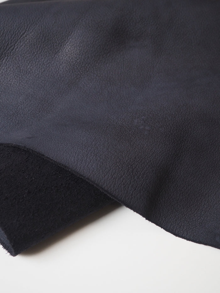 Navy Speckled Top Grain Calfskin