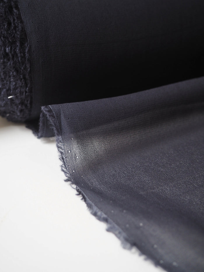 Navy Viscose Chiffon