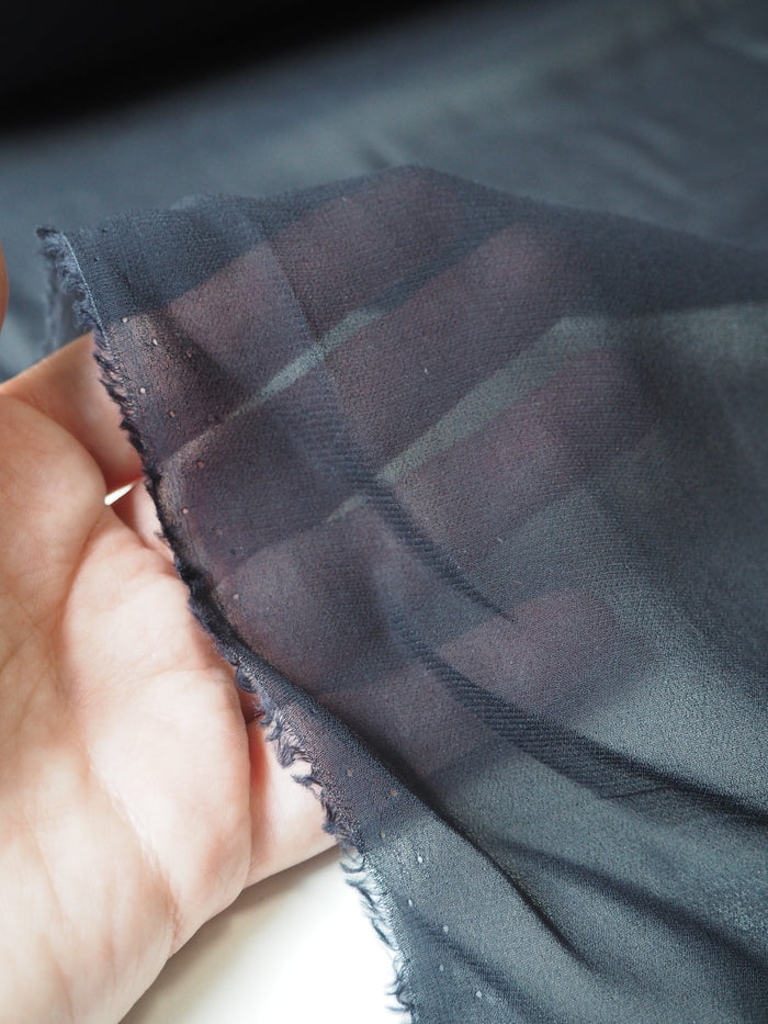 Navy Viscose Chiffon