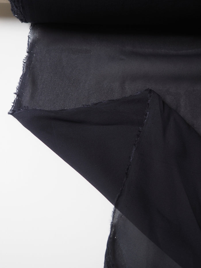 Navy Viscose Chiffon