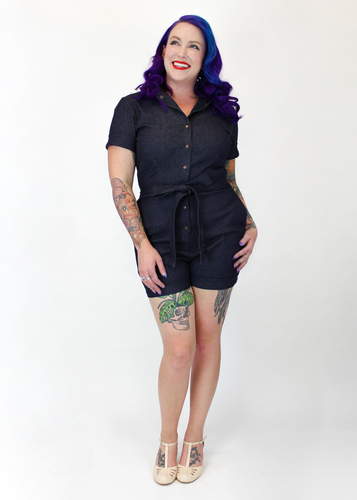 One Piece Denim Romper
