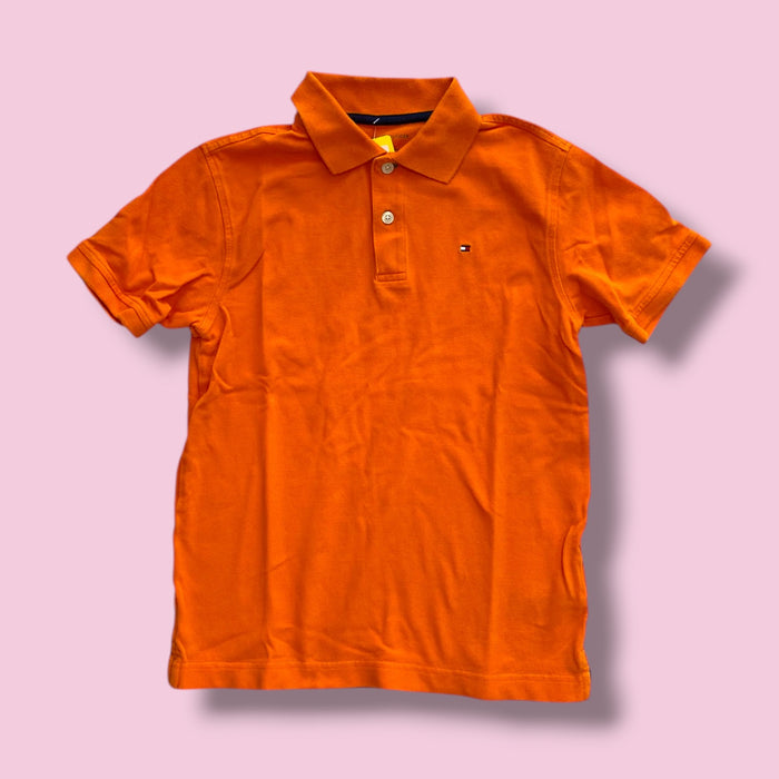 orange Tommy Hilfiger polo, 8-10y