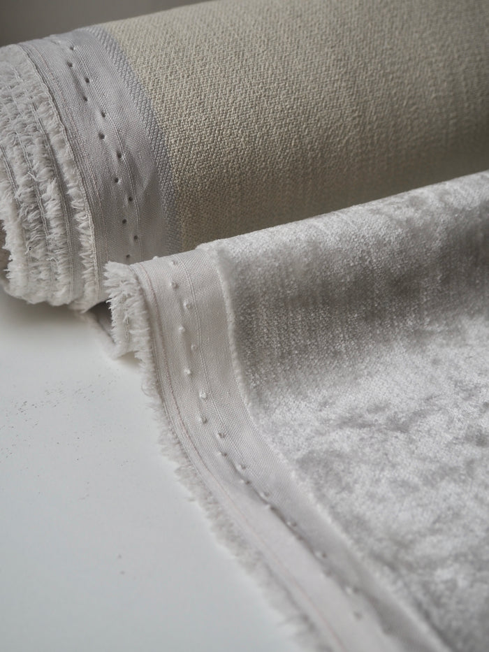Oyster Crushed Velvet Furnishing
