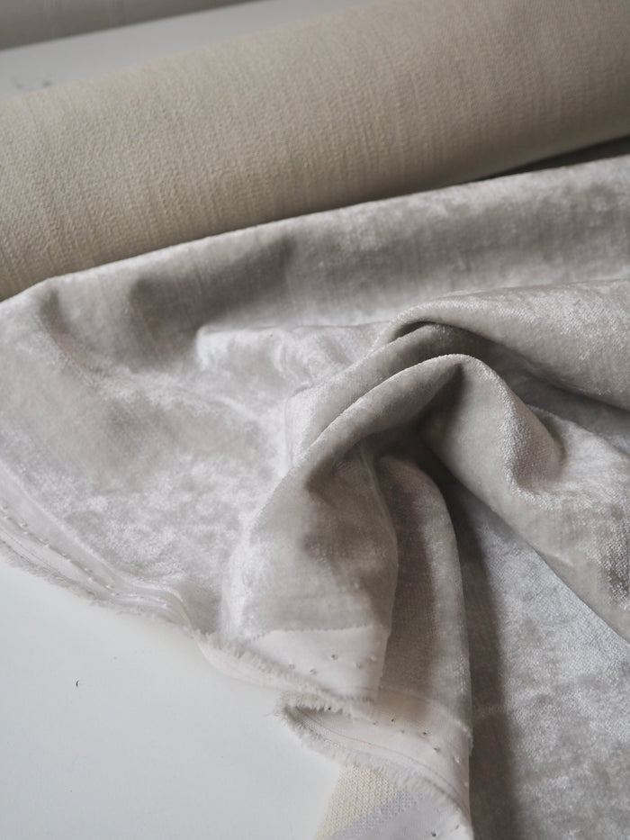 Oyster Crushed Velvet Furnishing