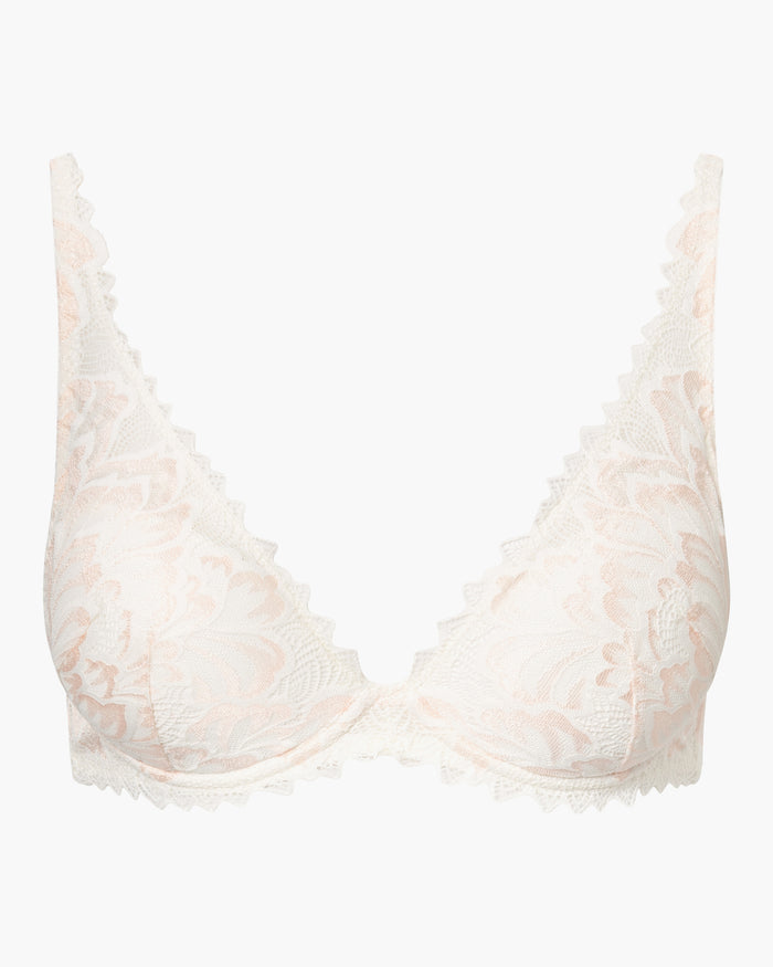 White Bra - Encantata Padded Plunge Bra