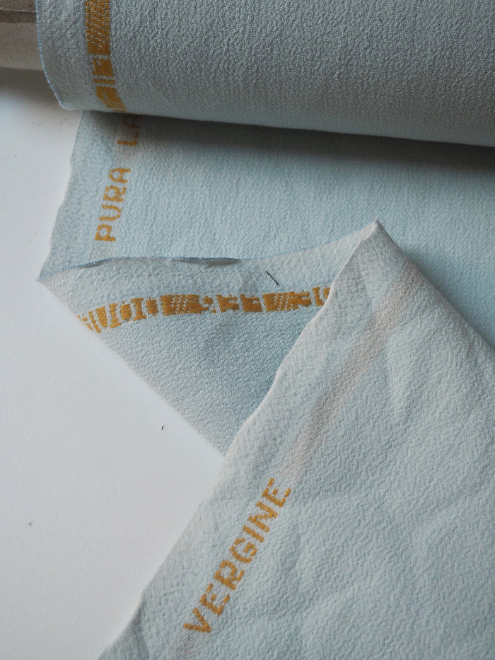 Pale Blue Double Wool Crepe