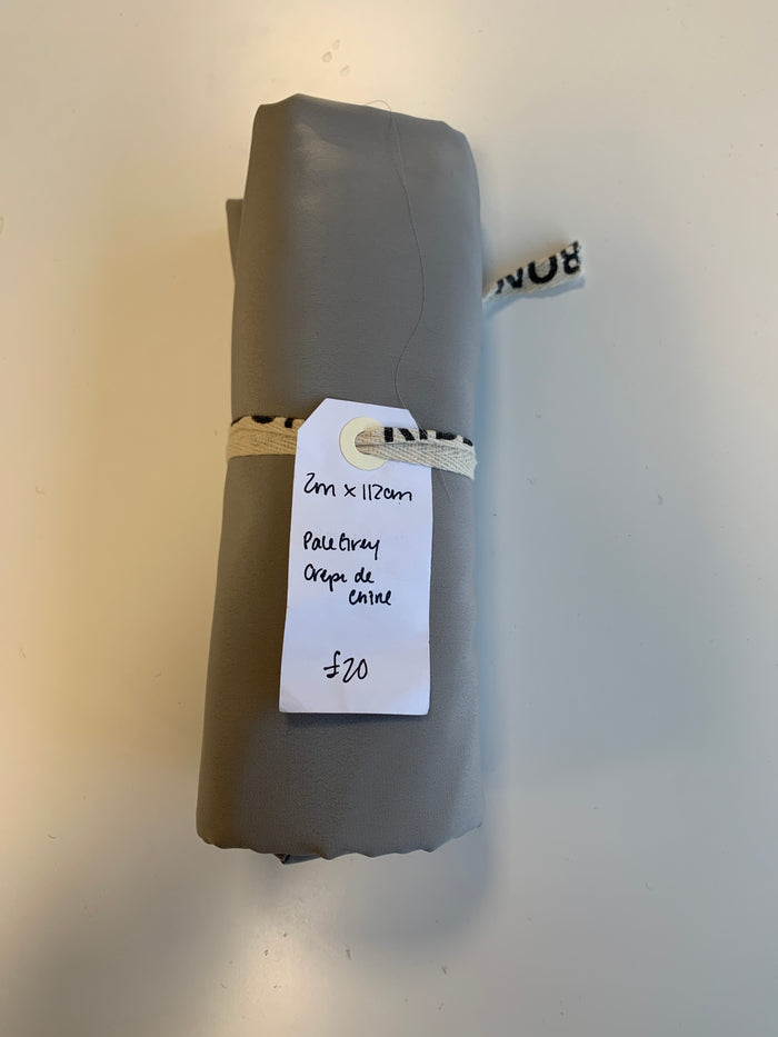 Pale Grey Crepe de Chine Remnant